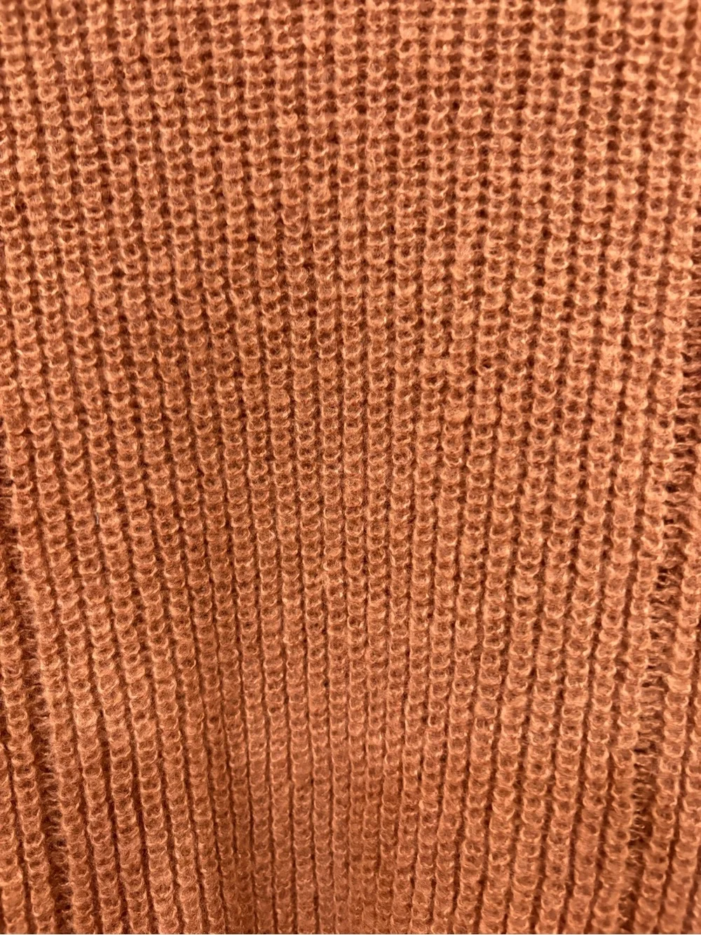 SHEIN Rust Distressed Ribbed Knit Sweater - Picture 2 of 4